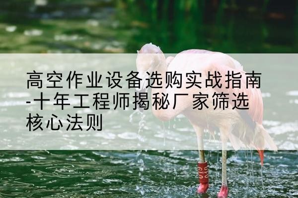 新巴尔虎左旗剪叉式升降机厂家-高空作业设备选购实战指南-十年工程师揭秘厂家筛选核心法则