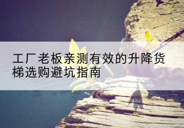 新巴尔虎左旗升降货梯怎么选-工厂老板亲测有效的升降货梯选购避坑指南